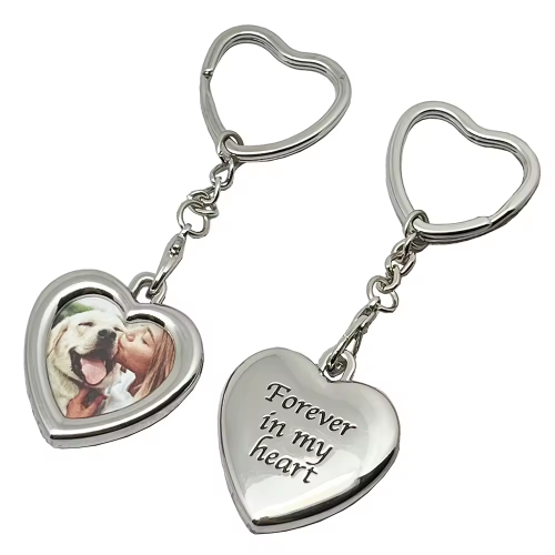 BachPartyGifts Forever In My Heart Alloy Photo Frame Keychain