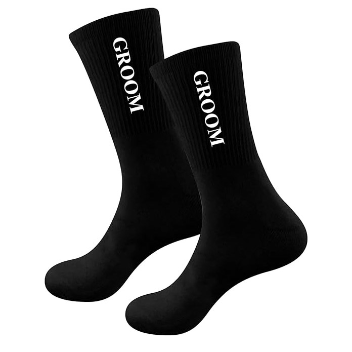 BachPartyGifts Black Groom Soft Socks Wedding Gifts