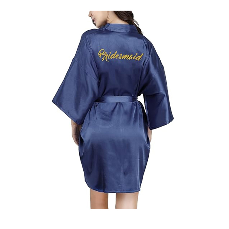 Bride Bridesmaid Robes with Glittering for Wedding Bridal Party